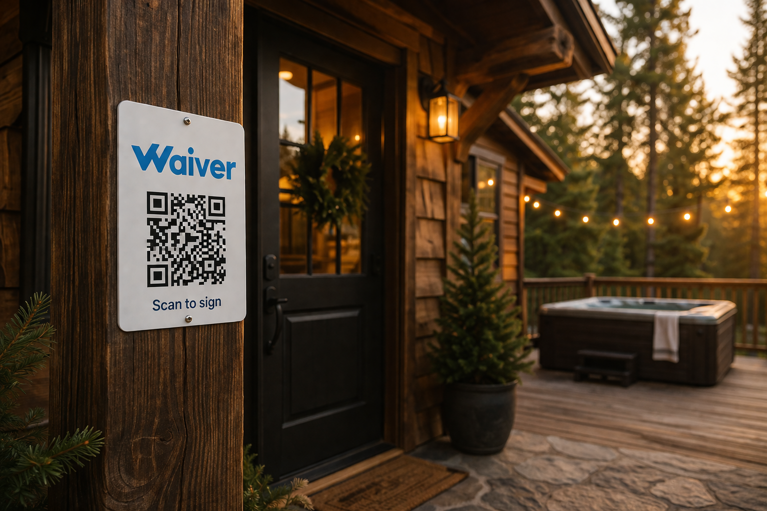 Waiver sign at rental property